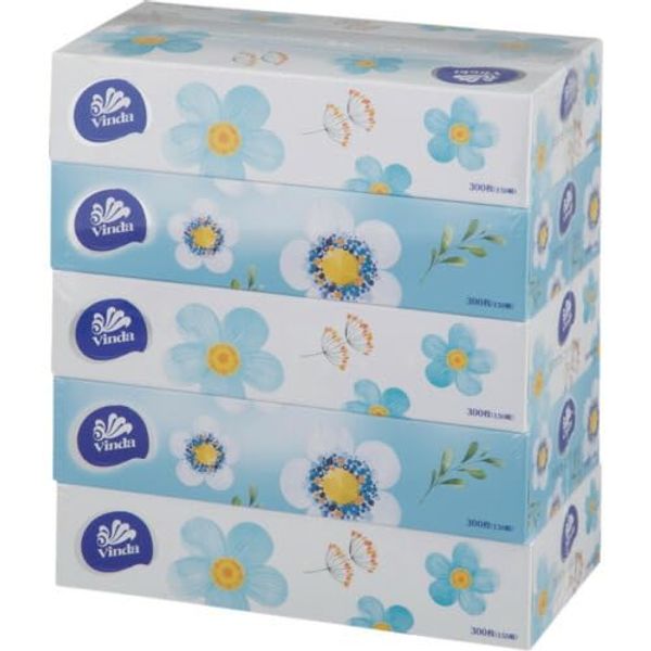 AS ONE VINDABOX 4-3797-01 AS Tissue Paper Box Type 5 Pack