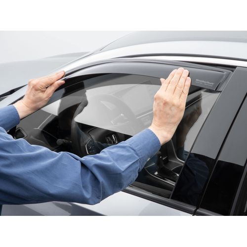 WeatherTech Custom Fit Side Window Deflectors for Silverado 1500 LTD, Silverado 1500, Sierra 1500, Sierra 1500 Limited - (80930IM), Front Pair - Dark Tint