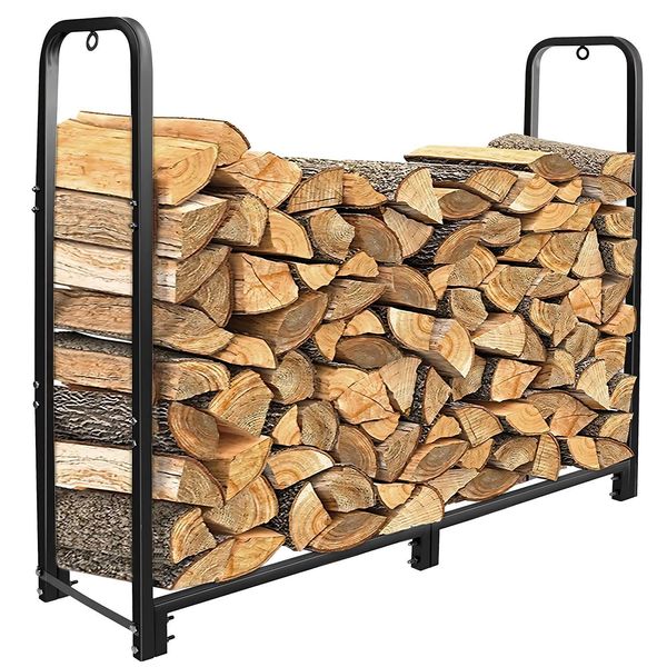 New Heavy Duty Iron Firewood Rack, 2500LBS Capacity, 4.03ft