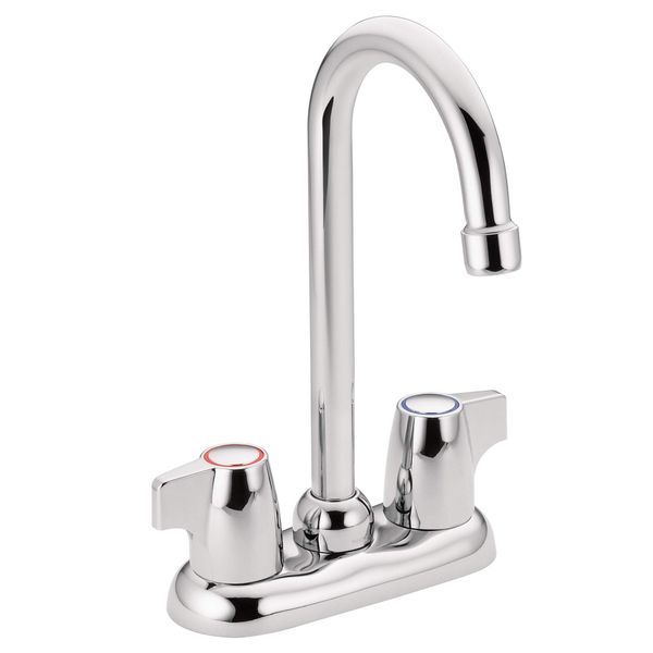 Moen 4903 Chateau Two-Handle High Arc Bar Faucet, Chrome, 0.5