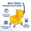 26 Quart Commercial Mop Bucket with Side-Press Wringer Polypropylene Durable