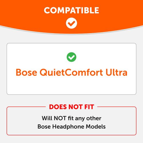 WC Freeze QC Ultra - Cooling Gel Replacement Ear Pads for Bose Quietcomfort Ultra Headphones Made by Wicked Cushions | Breathable Fabric, Extra Thick & Cooler for Longer | 90's Black