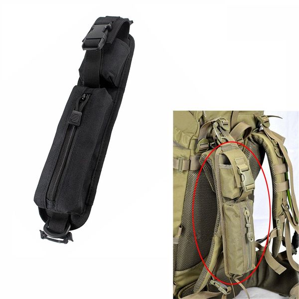Gexgune Tactical Molle Accessory Pouch Backpack Shoulder Strap Bag Hunting Tools Pouch (Black)