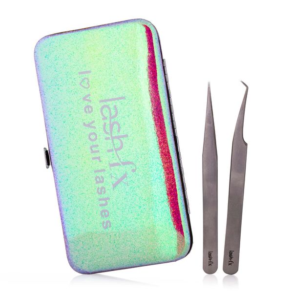 Volume Lash Extensions Tweezers set with magnetic case