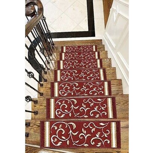 New! (7) Stair Treads Carpet with Rubbing Backing by Gloria Rug 8.5in.x26in.