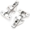Soft Opening Kitchen Cabinet Hinges 30 Pairs (60Pcs), Satin Nickel Face Frame Mo