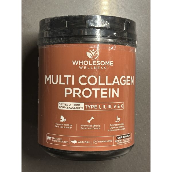 Wholesome Wellness Multi Collagen Protein Powder Hydrolyzed (Type I II III V X)