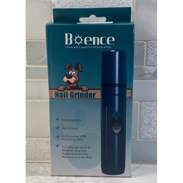 Dog Nail Grinder Adjustable Power 2-Speed USB Rechargeable Boence Sm/Med Pets