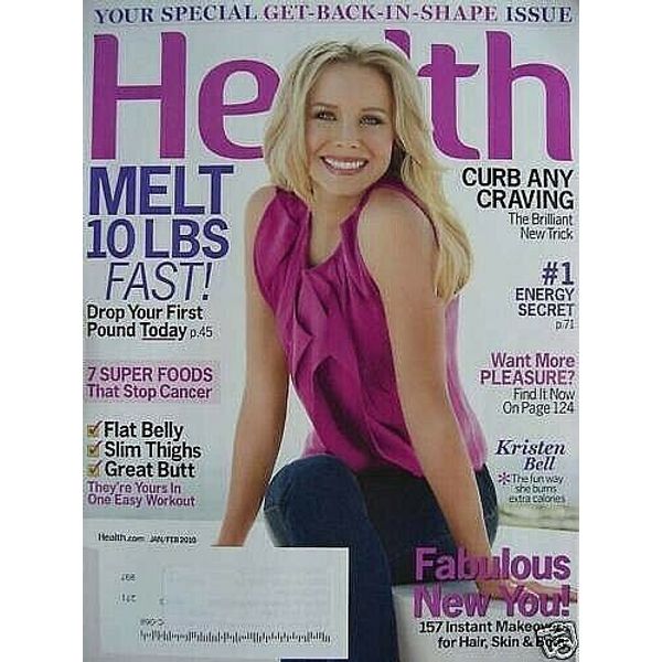 KRISTEN BELL January 2010 HEALTH Magazine