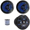 Pyle PLMRBT18 Bluetooth Marine Controller, 2x 6.5'' 150W Max RGB LED Speakers
