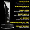 Beard Club PT45 Beard Trimmer for Men - Electric Cordless Rechargeable Beard & Hair Trimmer - High Power 7000 RPM - 8 Color Guides, 45 Unique Trim Lengths - Extra Sharp Mower Blades - Travel Lock