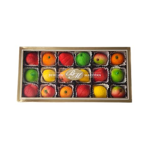 Bergen Marzipan - Assorted Fruit Shapes (18pcs.) by Bergen Marzipan [Foods]