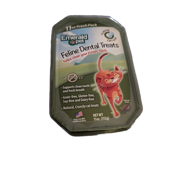 Catnip Flavor Cat Dental Treats Emerald Pet Felines Love It