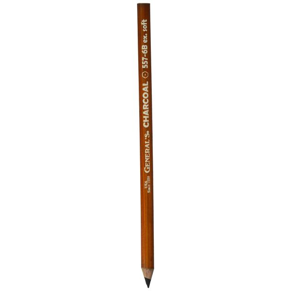 General Pencil 557-6B-BP Generals Charcoal Pencil 6B 2 Each, 2 Count (Pack of 1), Black