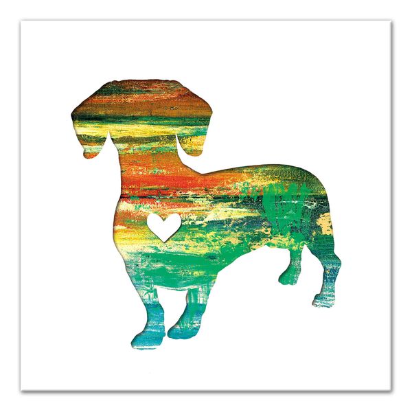 Creative Products Paint Silhouette Dachshund 24 x 24 Canvas Wall Art