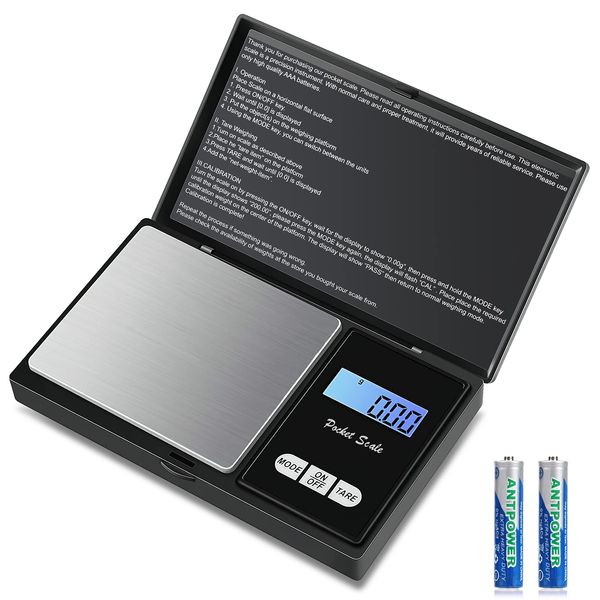 Bilancia di Precisione 500g/0.01g Portatile Bilance per Gioielli(7 Unità),Bilancia Digitale con Display LCD Retroilluminato【Funzione Tara】,per Cucina/Caffè/Gioielli/Farmaci(2 batterie incluse)