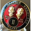 2 Year Founders Red Tri-Plate AA Medallion Bill & Bob Chip II