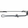 TRIXIE 1984101 V-LINE Soft Rope, M-L, 2 m/10 mm, Black/Grey, Adjustable Dog Lead for Medium and Large Dogs, Made of Woven Rope, 3-Way Length Adjustable