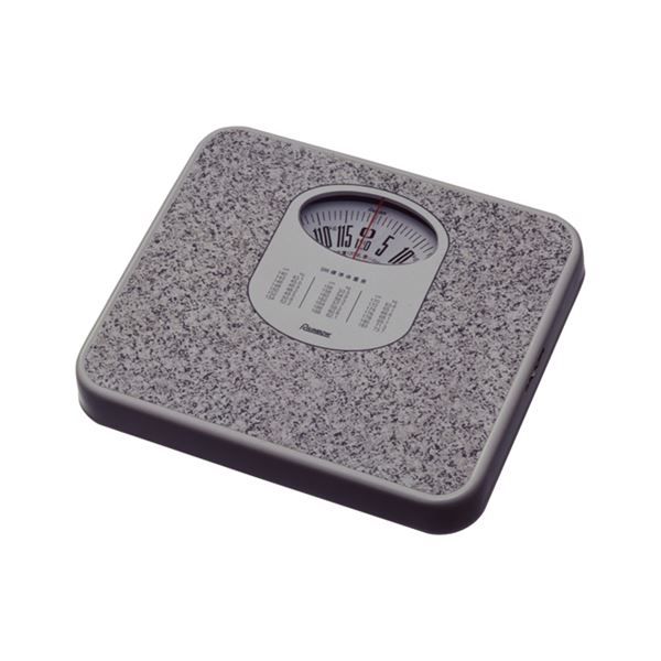 Body Weight Scale / Health Meter Analog Compact No Battery Replacement Required With Point Adjustment Knob Stone White