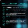 Multi Collagen,Type I, II, III, V, X - Grass Fed, Non-GMO- 150 Capsules