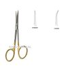 2 O.R GRADE Iris Scissors Straight AND Curved reusable gold plated handle 4.5"