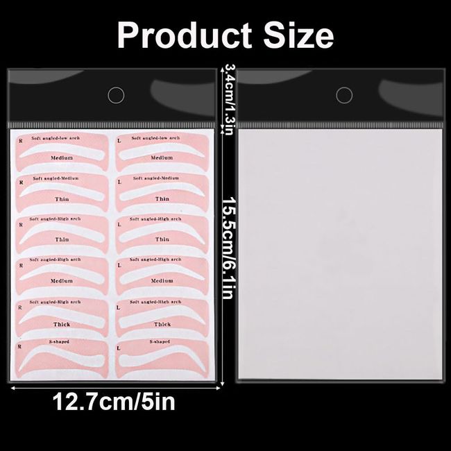 16 Sheets Eyebrow Stencil, Eyebrow Stamp Stencil Eyebrow Template With Strap 3 Minutes Makeup Eyebrow Artifact for Makeup