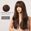Esmee Brown Wigs 24" Long Synthetic Wig with High Density Natural Headline Heat Permanent Hair Wigs for Women