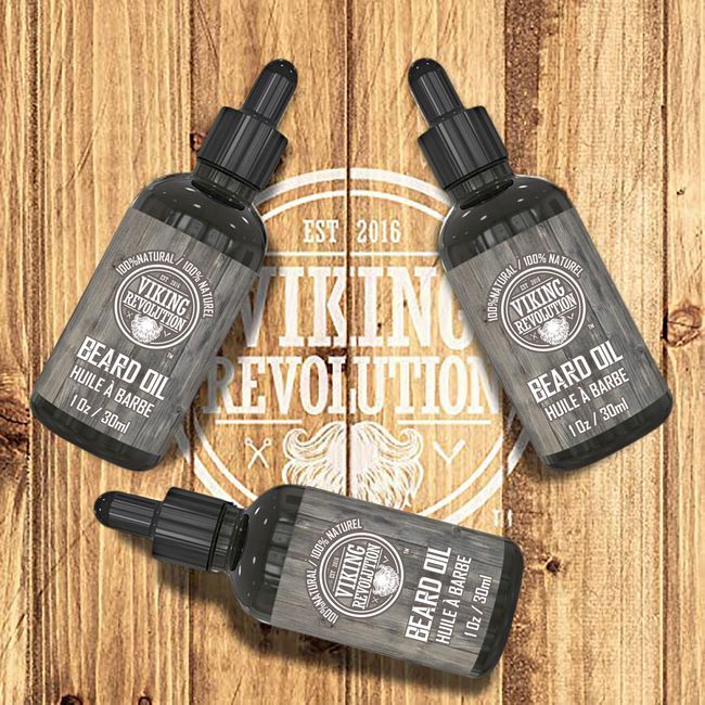 Viking Revolution Beard Oil Conditioner - All Natural Unscented 1 Pack