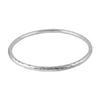 The Mexican Collection Large Hallmarked Sterling 925 Silver Hammered Textured Handmade Circle Bangle