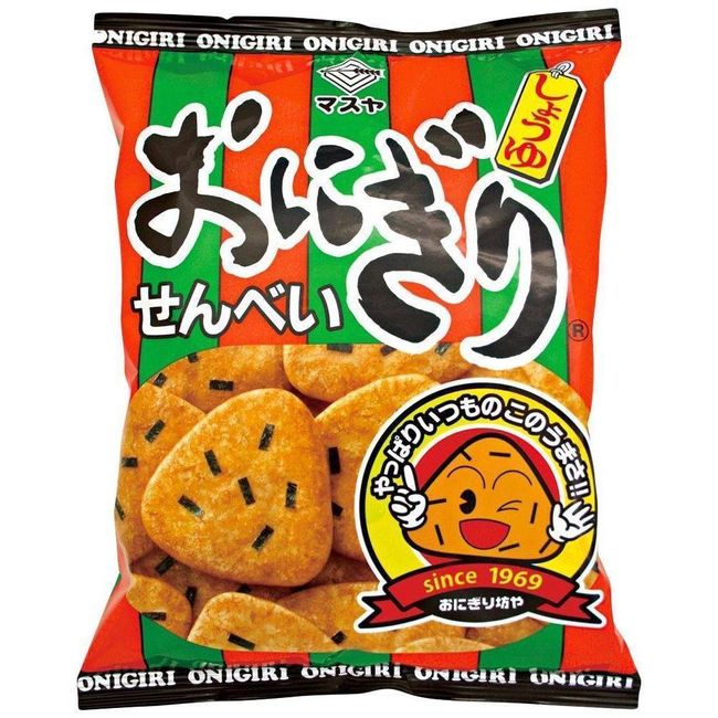 Masuya Onigiri Senbei Rice Crackers Snack (Box of 12 Bags)