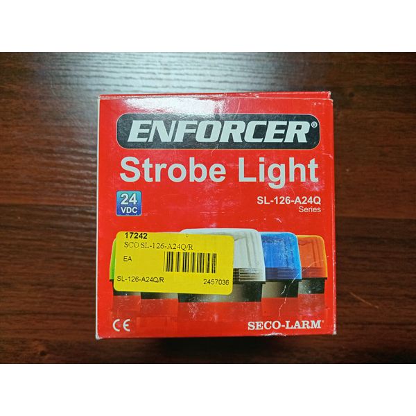 Seco-Larm Enforcer Xenon Strobe Light, 24VDC, Red Lens SL-126-A24Q/R