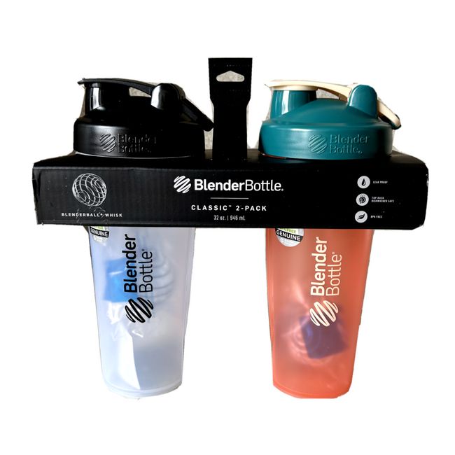 BlenderBottle Classic V2 Shaker Bottle Perfect for Protein Shakes and Pre  Workout, 32-Ounce, Black