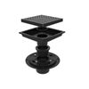 WEBANG 6 Inch Square Shower Floor Drain With Flange,Quadrato Pattern Grate Re...