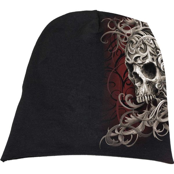 Spiral - Skull Shoulder Wrap - Light Cotton Beanies Black