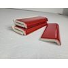 Candy Apple Red Ceramic Tile Mud Cap Subway Trim Mudcap Mid Century Modern