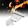 Metal Guitar Trapeze Tailpiece, Adjustable Height Versatile Usage Ideal Replacement with Matching Screws for 6 String Guitars (Silver)
