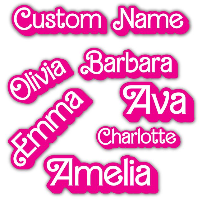 Yoonek Graphics Custom Name Peel and Stick Vinyl Decal Sticker for car Window, Laptop, and More. SKU #F0955