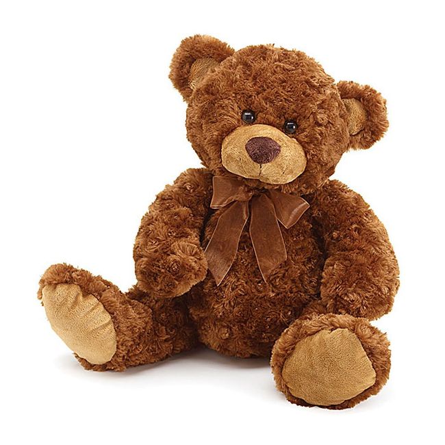 Brown Joshua Teddy Bear with Brown Swirl Fur, 14 inches