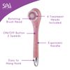 Spa Sciences NERA Shower Body Brush - 4-in-1 Multifunction Treatment - for Improved Exfoliation, Cleansing, Massaging - Includes Body Brush, Loofah, Pumice Stone, Massage Head - All Skin Types