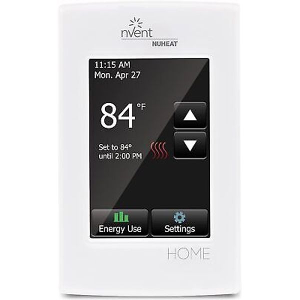 nVent Nuheat Home AC0056 Programmable Touchscreen Thermostat, for White