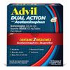 Advil Dual Action Caplets with Acetaminophen 50 Packets 2 Caplets Each Pain R...