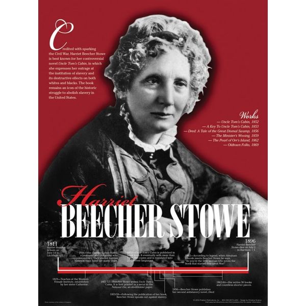 Harriet Beecher Stowe - Educational Poster 18 x 24in
