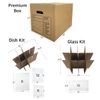 Kitchen Moving Box & Supplies Kit #1 4 Boxes with Dish/Glass Inserts