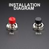 20 Pcs SPST Mini Momentary Push Button Switch 1A 250VAC NO Black Red Cap