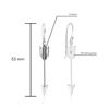 Valiant Hunter's Arrow .925 Sterling Silver Dangle Earrings