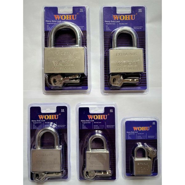 HEAVY DUTY CHROMED PLATED STEEL LOCK WITH 3 KEYS