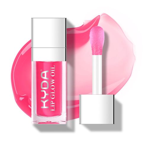 KYDA Hydrating Lip Glow Oil, Moisturizing Lip Oil Glossy Transparent Plumping Lip Gloss, Tinted Lip Oil for Lip Care and Dry Lips, by Ownest Beauty-Cherry