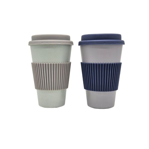 Bamboo Tumblers 12.8oz Travel Coffee Mug Set