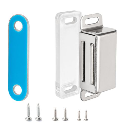 whitesnow Cabinet Magnetic Latch Stainless Steel Magnet Door Catch Closure Hardware for Cupboard Shutter, Pack of 8