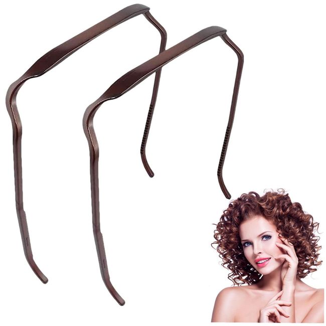 DONGTATA Curly Hairband Thick Headband for Women Plastic Hair Hoop Hairband Fashion Square Shaped Hinged Curly Thick Hair like Sunglasses